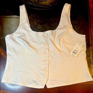 Elegant Cream Button-Up Women's Top